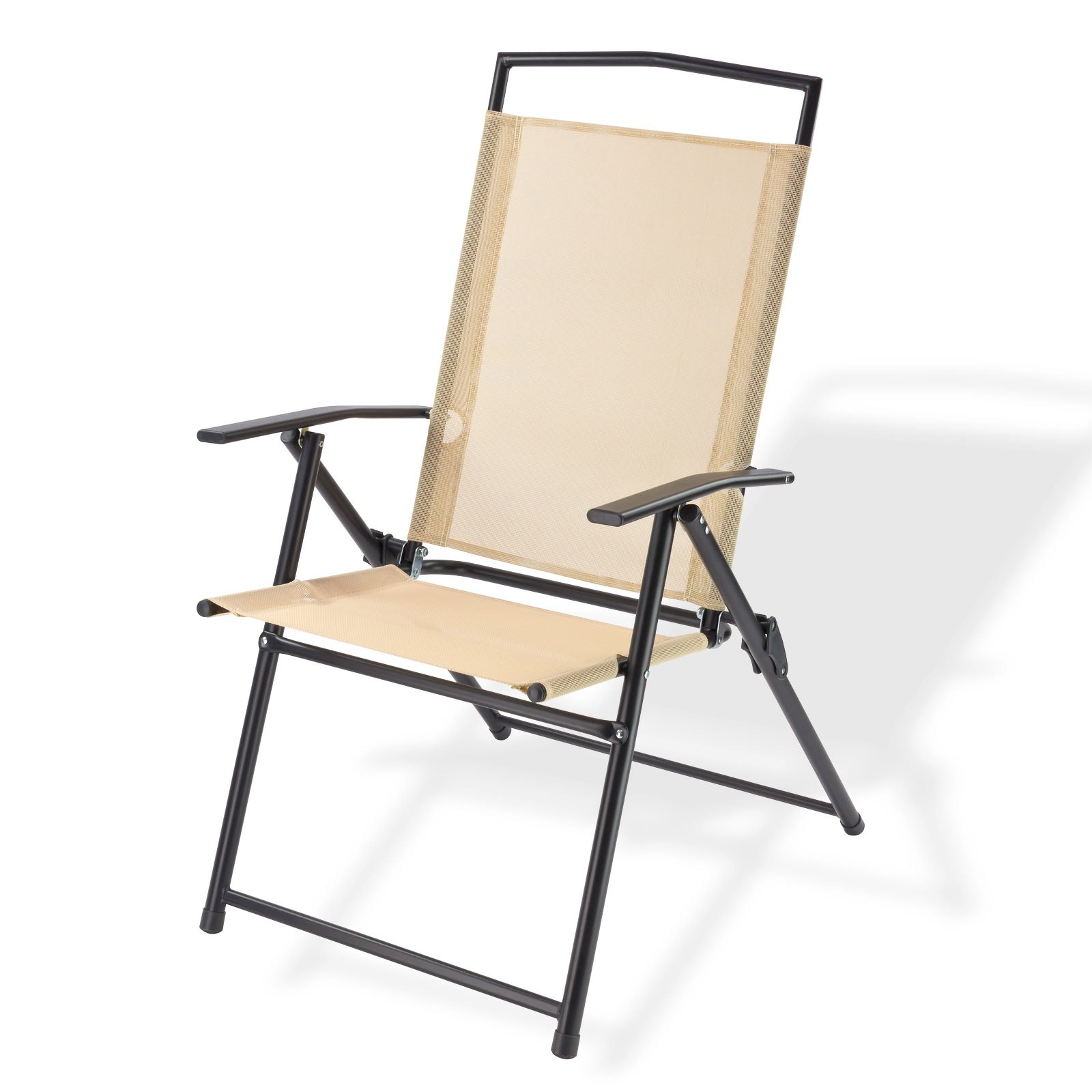 Dema - Klappstuhl Gartenstuhl Campingstuhl Gartenklappstuhl -long Beach- Beige