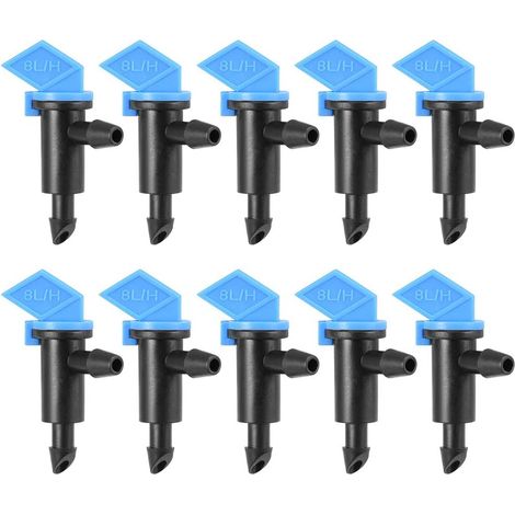 Sourcing Map Flag 2gph 8l/h Rasenbewässerungssprinkler-emitter 4/7mm Schlauch 30 Stück