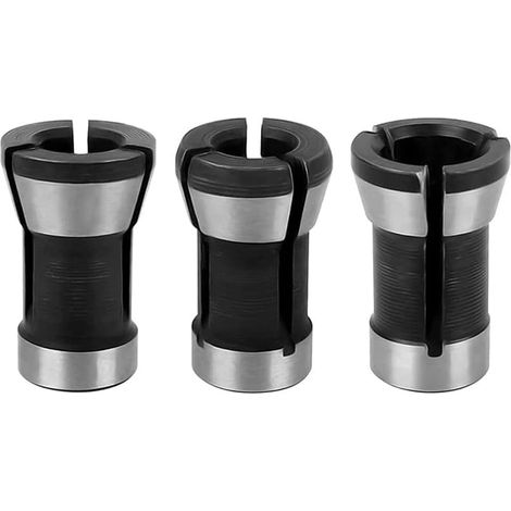 3-teiliges Spannzangenfutter-adapterset 6 Mm/6,35 Mm/8 Mm Für Bohrfutter Und Fräsfutterzubehör