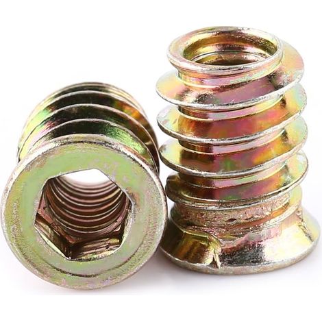 Packung Mit 20 M6 Sechskantmuttern Mit Gewinde Aus Zinklegierung, Sortiment An Gewindemuttern Aus Zinklegierung (m6 X 25 Mm)