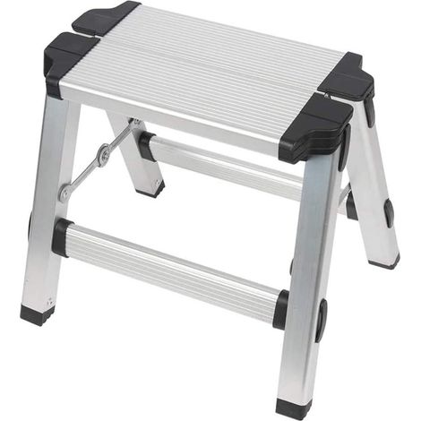 Multifunktionale Aluminium-trittleiter Mit 2 Stufen – Maximale Belastung: 150 Kg