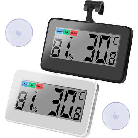 2-teiliges Magnetisches Thermometer-hygrometer-set – Magnetisches Raumthermometer/hygrometer, Digitales Thermometer Zur Messung Der Luftfeuchtigkeit In Haus, Schlafzimmer Und Wohnzimmer