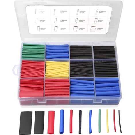 Sortiment Schrumpfschläuche - 5 Farben/12 Größen (box Mit 560 Stück)