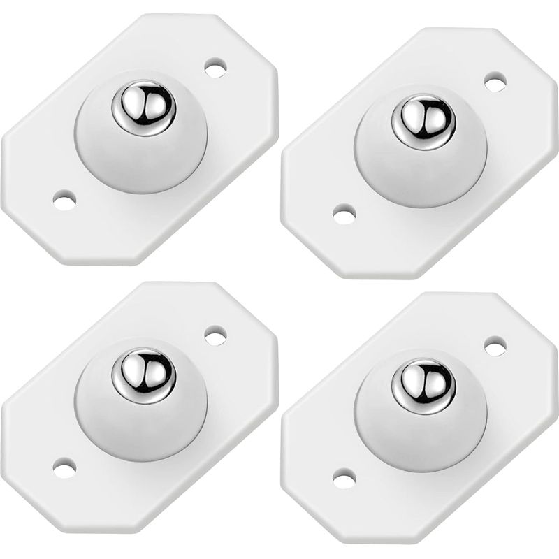4 Mini-selbstklebe-lenkrollen Aus Edelstahl, 360° Mini-lenkrollen Mit Geräuschdämpfung Und Drehbarer Riemenscheibe Für Mülleimer Und Aufbewahrungsboxen