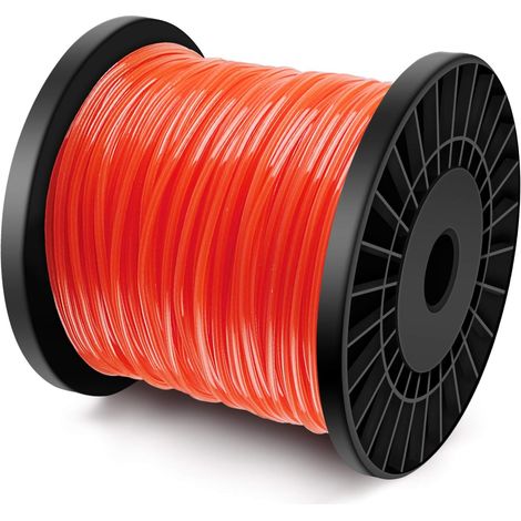 Rasenmäherspule, 5-blatt-nylon-schneidfaden, 2,4 Mm X 100 Meter, Orange/rot