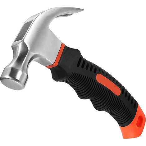 Mini-hammer, Multifunktionshammer, Kleiner Nagelzieherhammer Aus Kohlenstoffstahl Mit Griff, Für Wartung, Tischlerei, Heimwerken, Basteln, Industrie (orange+schwarz)