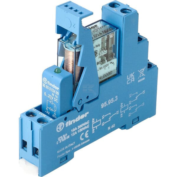 Koppelrel.schraubklemme 1w 10a/12v Dc/agni/led/diode Finder 493190120050