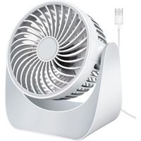 Lan Bdd Silent Usb-ventilator, Mini-tischventilator Mit 3 Geschwindigkeitsstufen, 360°-drehung, Kleiner Tragbarer Hochleistungs-tischventilator Für Schlafzimmer, Auto, Camping, Outdoor-einsatz (weiß,