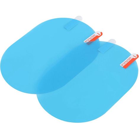 Regenschutzfolie Für Auto-rückspiegel, Beschlag- Und Wasserfester Aufkleber, Blau Oval, 100 X 145 Mm
