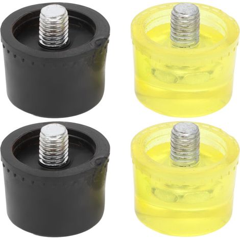 Sätze Ersatz-hammerspitzen Mit Gummikopf, Gelbe Und Schwarze Schlägelzubehörteile, 25 Mm Durchmesser
