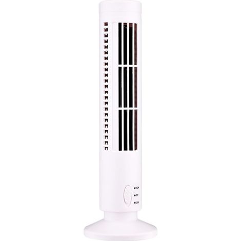 Mini-usb-turmventilator Ohne Rotorblätter, 2 Geschwindigkeitsstufen Und Windmodi, Aufrecht, Für Schlafzimmer, Wohnzimmer, Homeoffice, Weiß