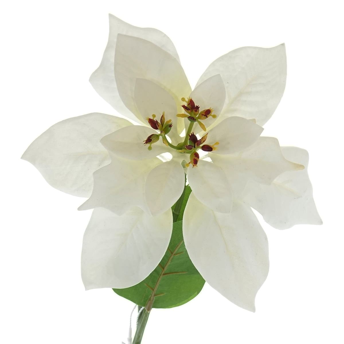 Gasper Weihnachtsstern - Poinsettie Weiß 60 Cm - Kunstblumen