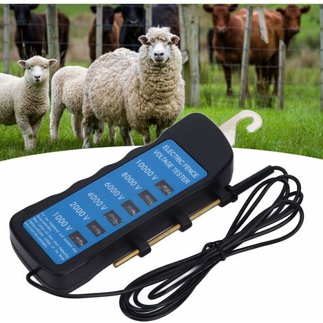 Xvx Elektrozaun-spannungsprüfer, Spannungsprüfer, Tragbarer 6-led-zaunspannungsdetektor, 10000-v-fehlerdetektor, Landwirtschaftliche Geräte, Elektrozaun Für Nutztiere, Gartengeräte