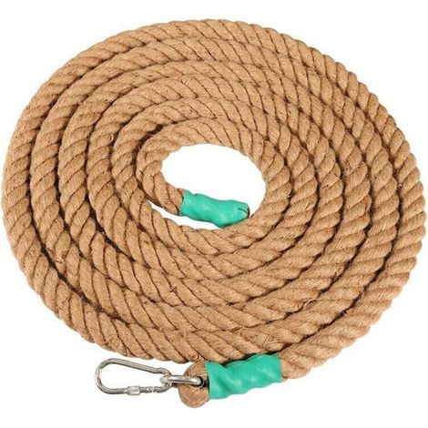 Kletterseil Mit Karabiner, Battle Rope, Krafttrainingsseil Für Muskelaufbau, 30 Mm X 3 M, Fei Yu
