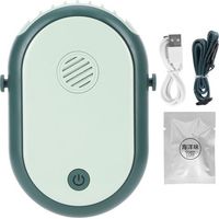 Tragbarer Elektrischer Tischventilator Mit 3 Geschwindigkeitsstufen, Nackenventilator Mit Aromatherapie, Usb-aufladbar, Grün