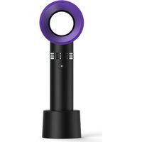 Tragbarer, Geräuschloser Usb-ventilator Ohne Rotorblätter, Wiederaufladbarer, Leiser Mini-tischventilator, Schwarz