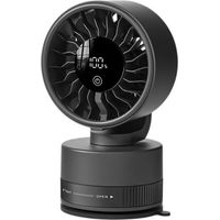 Wiederaufladbarer Usb-tischventilator, Wandventilator Mit Saugnapf Und Led-anzeige, Schwarz