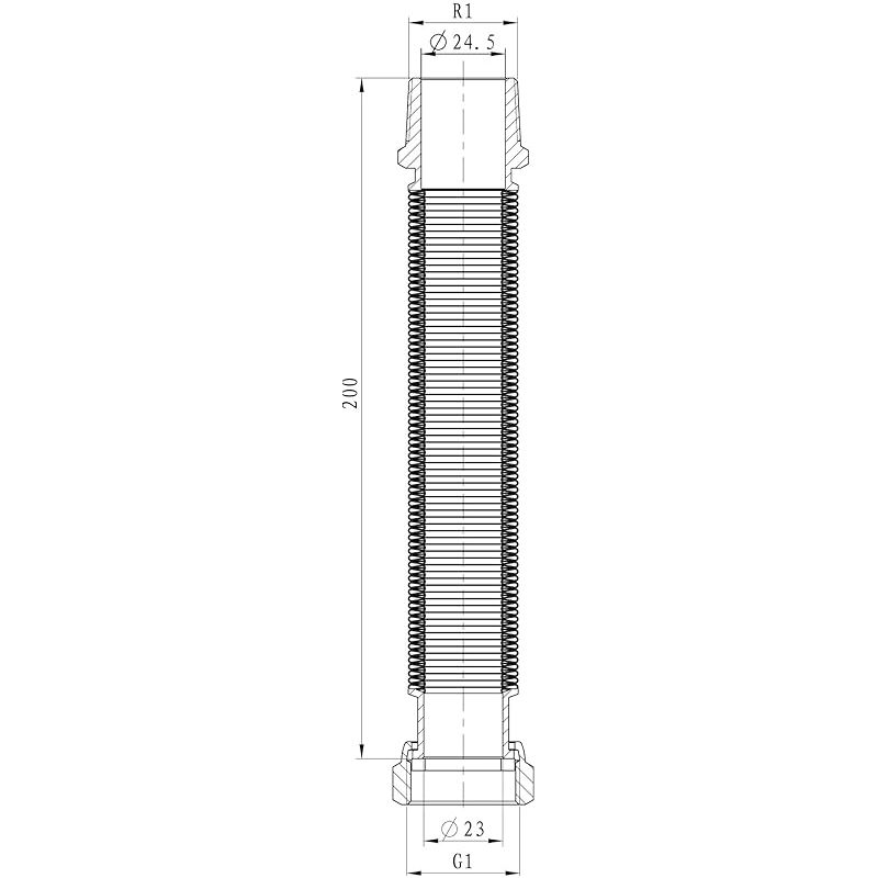 1" (26/34) Edelstahl-wellschlauch – Längenverstellbar Von 200 Bis 400 Mm – Universeller Edelstahl-anschlussschlauch