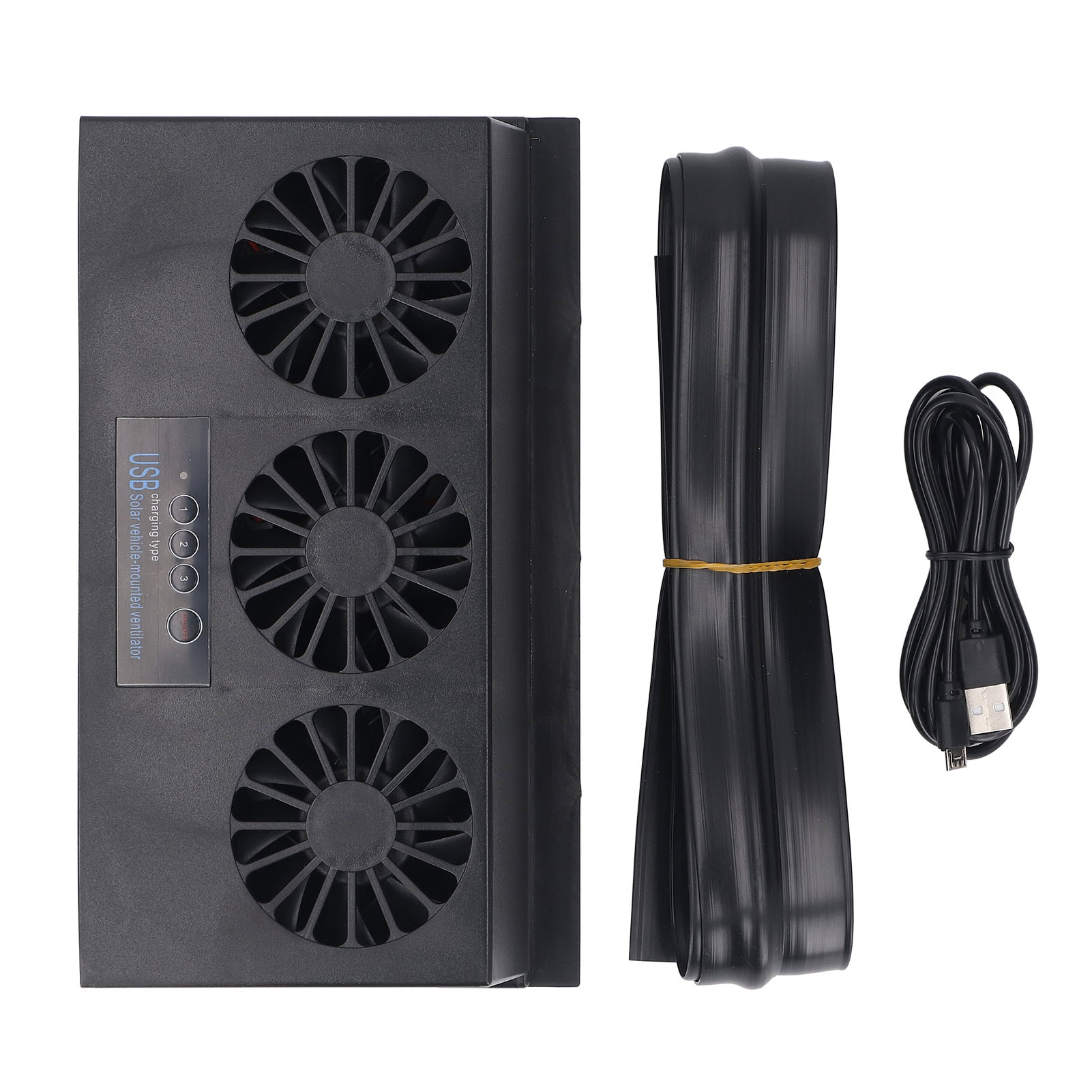 Solarbetriebener Autoabluftventilator, Usb-aufladbar, Für Autofenster.