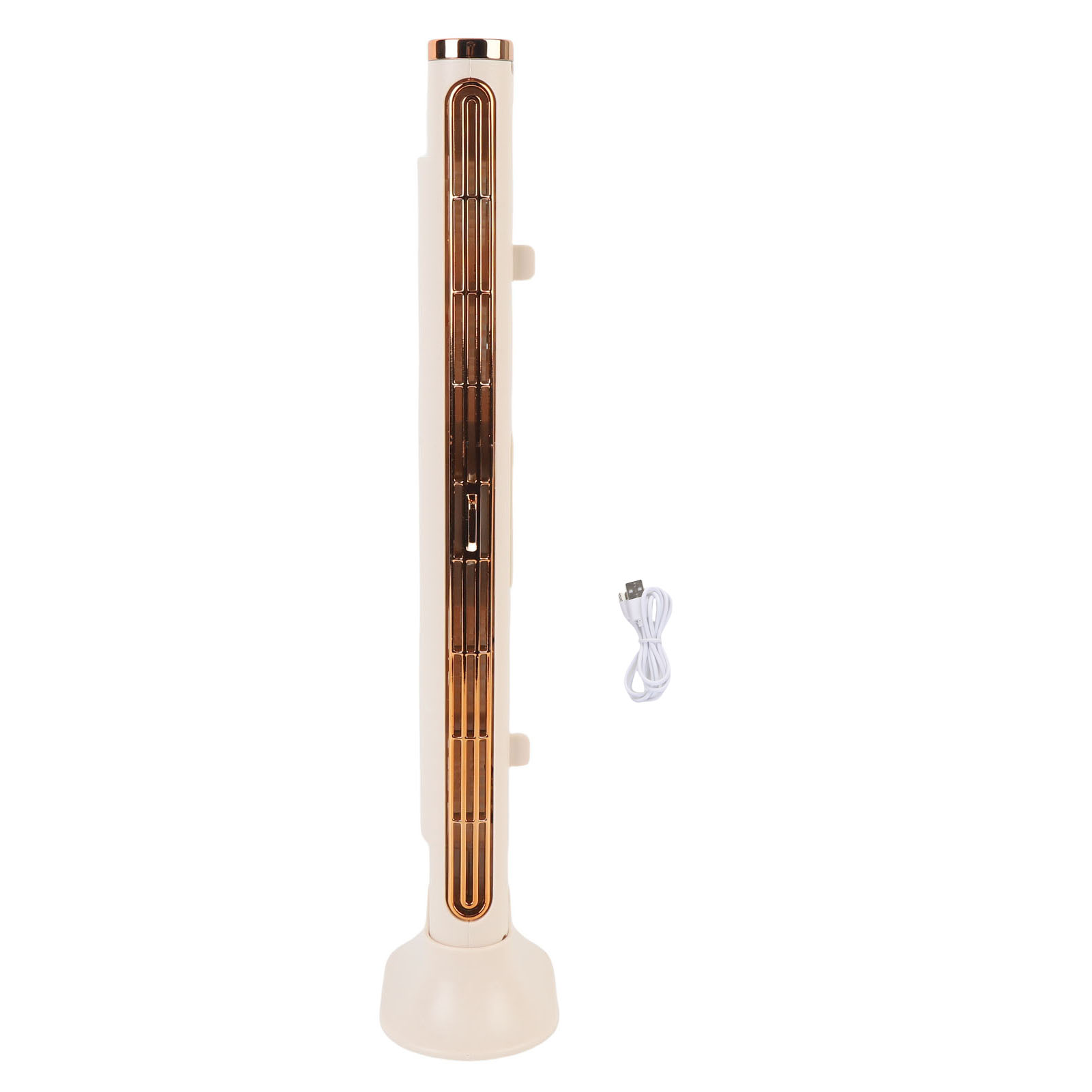 Kleiner, Per Usb Aufladbarer Turmventilator, Leistungsstark Und Kompakt, Ohne Rotorblätter, Ideal Für Zuhause, Büro Oder Schlafzimmer (beige).