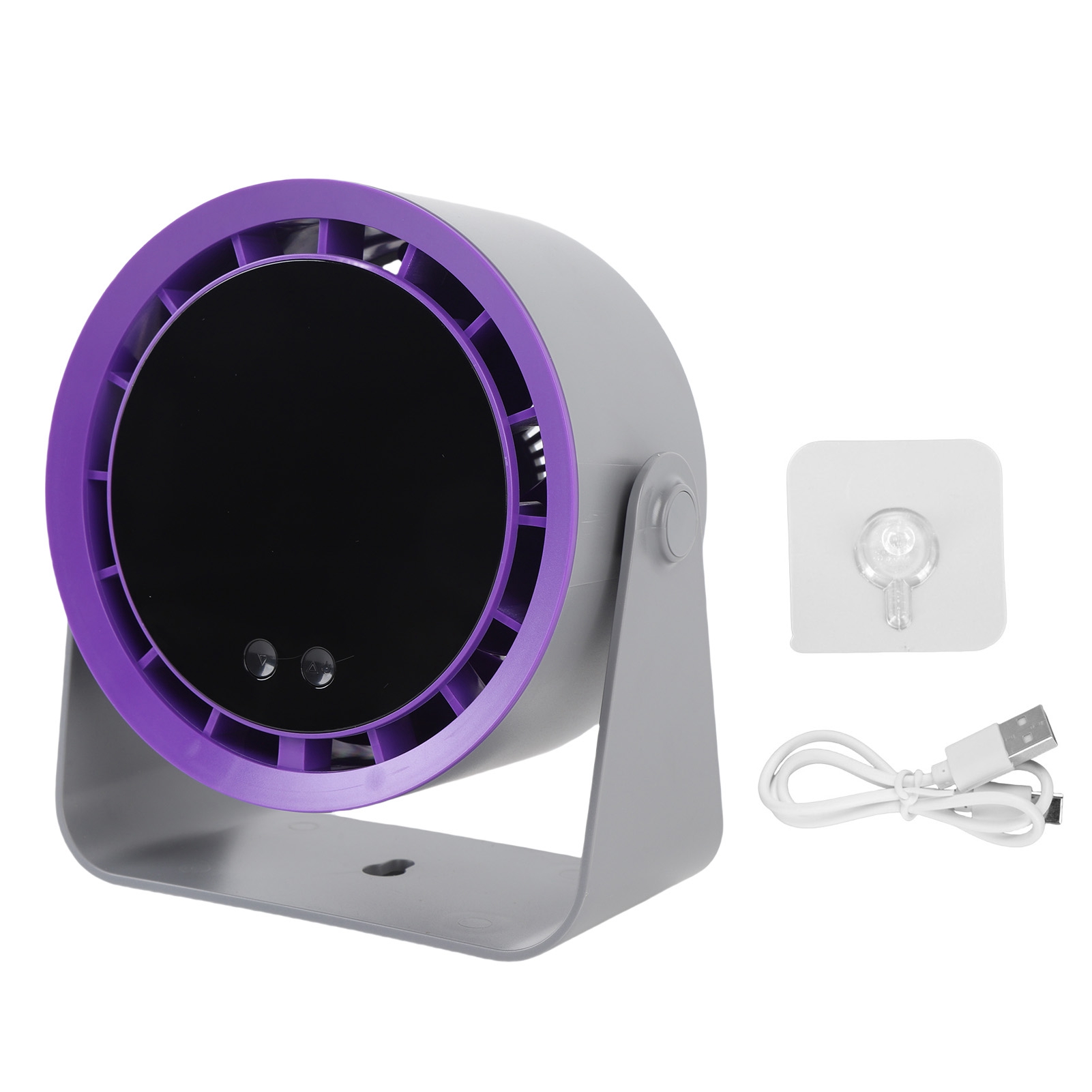 Wiederaufladbarer Turbo-tischventilator 2400 Mah, 100 Geschwindigkeitsstufen, Tragbar, Mit Digitalanzeige, Wand- Oder Tischmontage, Ideal Für Zuhause, Büro Und Reisen (schwarz).