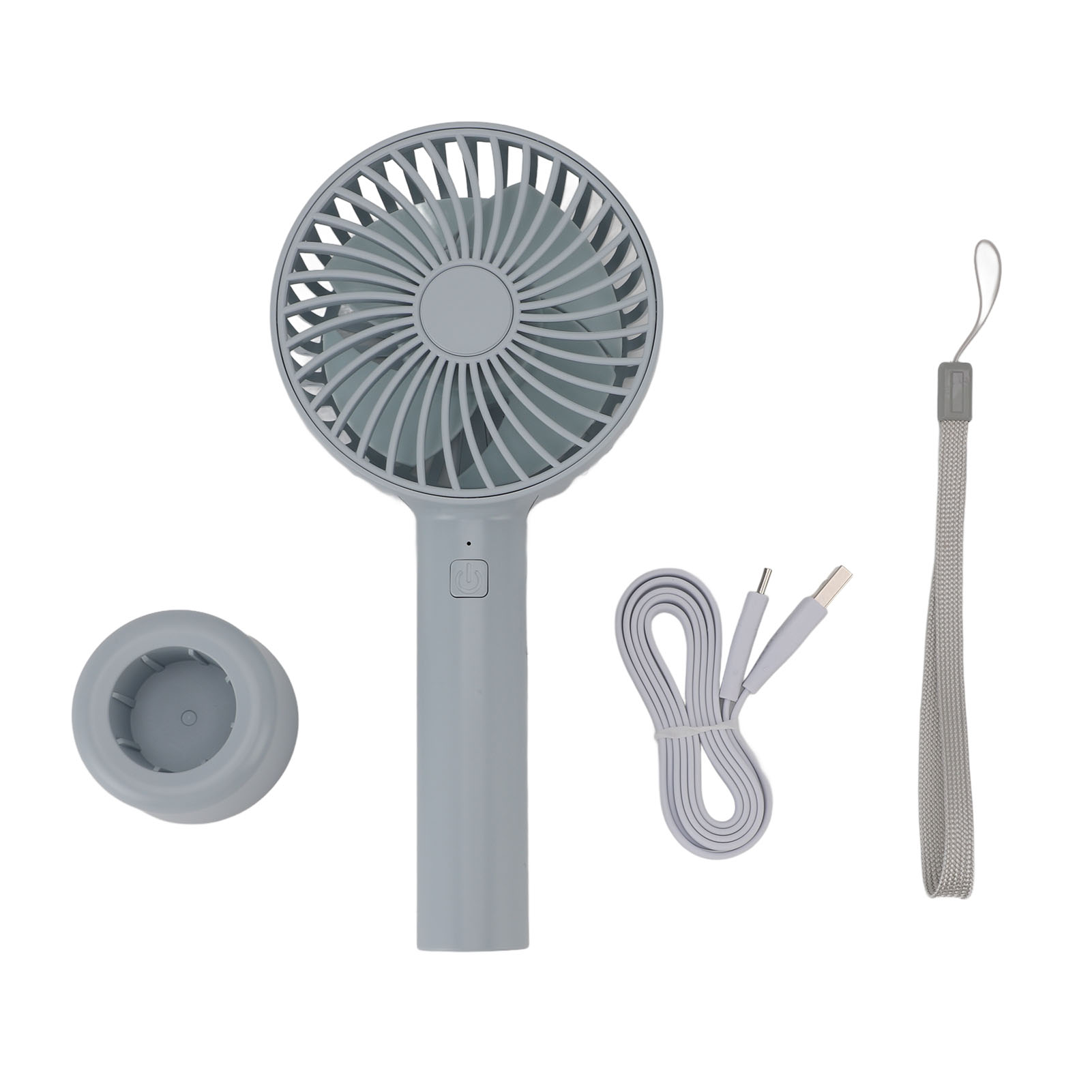 Tragbarer, Leiser Und Langlebiger, Wiederaufladbarer Ventilator Mit 3 Geschwindigkeitsstufen, Inklusive Standfuß Und Kabel, Ideal Für Den Täglichen Gebrauch (strand, Radfahren, Camping, Blau).