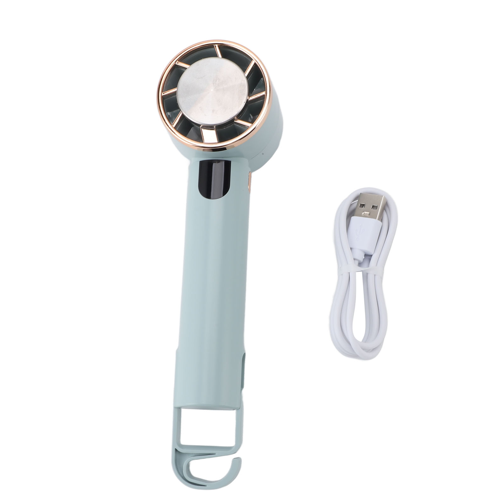 Mini-tragbarer Festkörperventilator, 3 Geschwindigkeitsstufen, Usb-aufladbar, Ideal Für Reisen, Drinnen Und Draußen (blau).