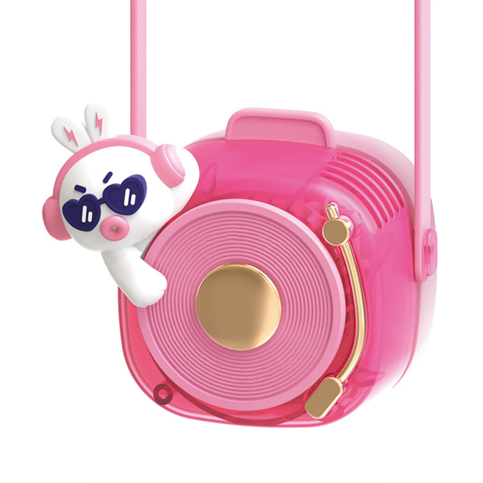 Klingenloser Nackenventilator, Usb-aufladbar, 3 Einstellbare Geschwindigkeiten, Tragbar Und Zum Aufhängen Geeignet, Für Den Außenbereich (rosa).