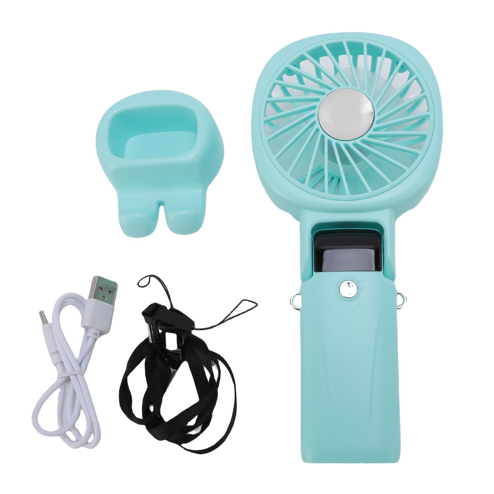 Tragbarer Ventilator Mit Externem Akku, Leise, Zum Aufhängen, Usb-anschluss, Ideal Für Reisen Und Outdoor-aktivitäten (grün).
