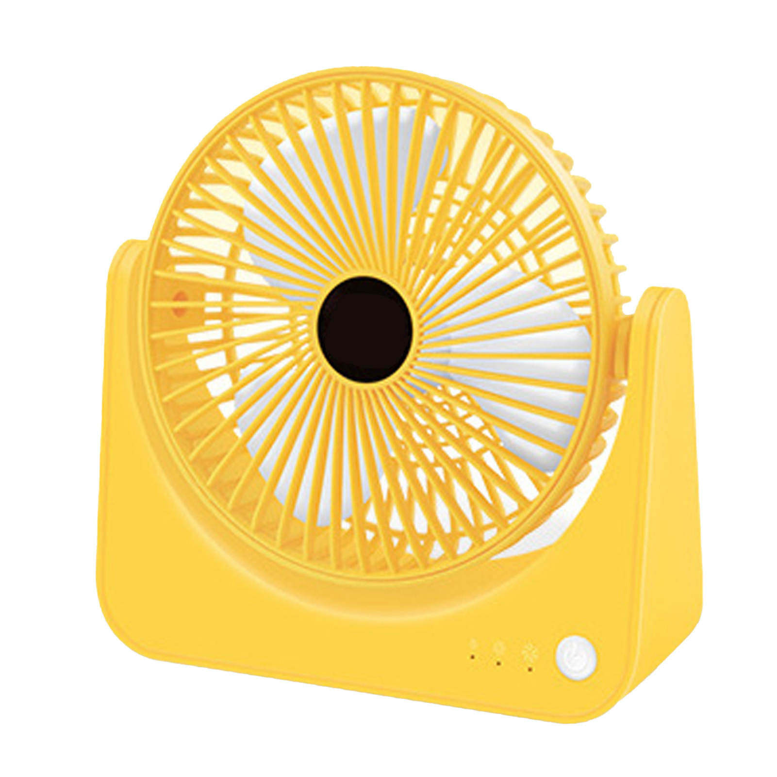 Kompakter Und Leiser Usb-tischventilator, Tragbar Und Wiederaufladbar, Gelb, Ideal Für Zuhause, Studenten, Studentenwohnheime Und Büros.