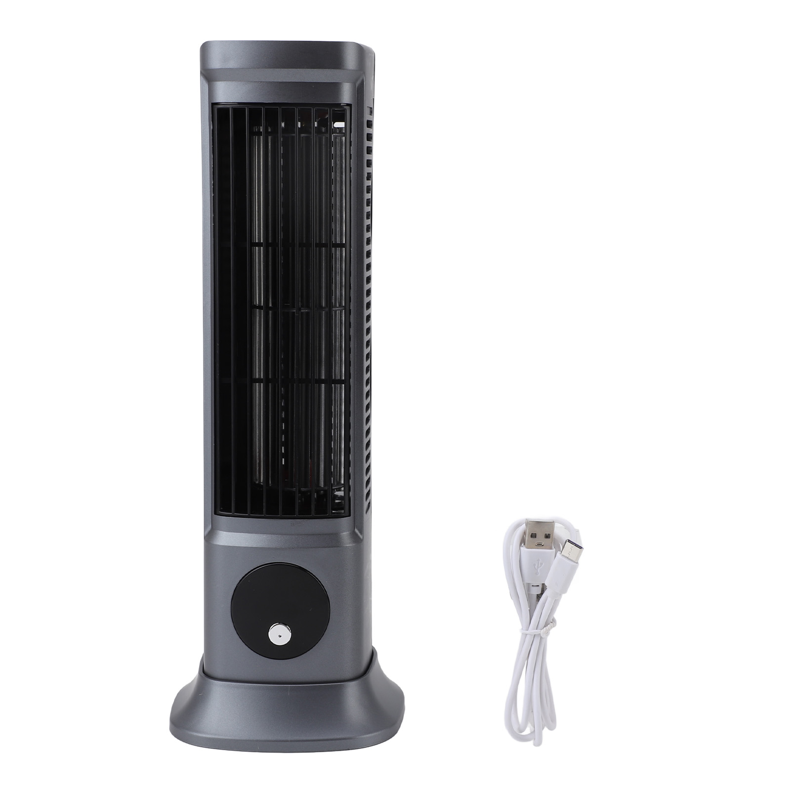 Vertikaler, Blattloser Tischventilator, Leise Und Professionell, 3 Geschwindigkeitsstufen, Usb-anschluss, Grau, Ideal Für Schlafzimmer, Büro, Studentenwohnheim