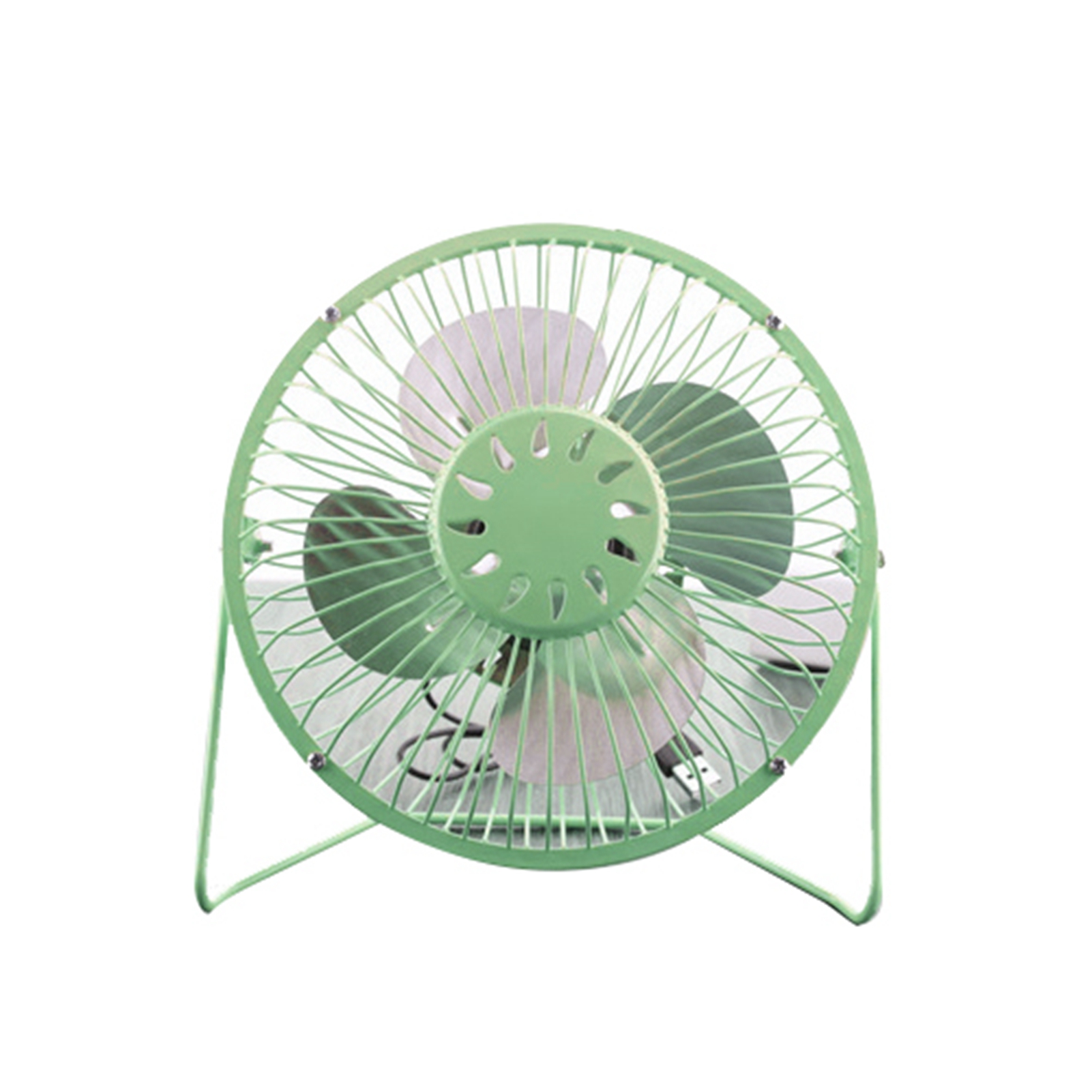 4-zoll-mini-tischventilator, Usb-aufladbar, Metall, Kleiner Und Kompakter Persönlicher Ventilator, Grün
