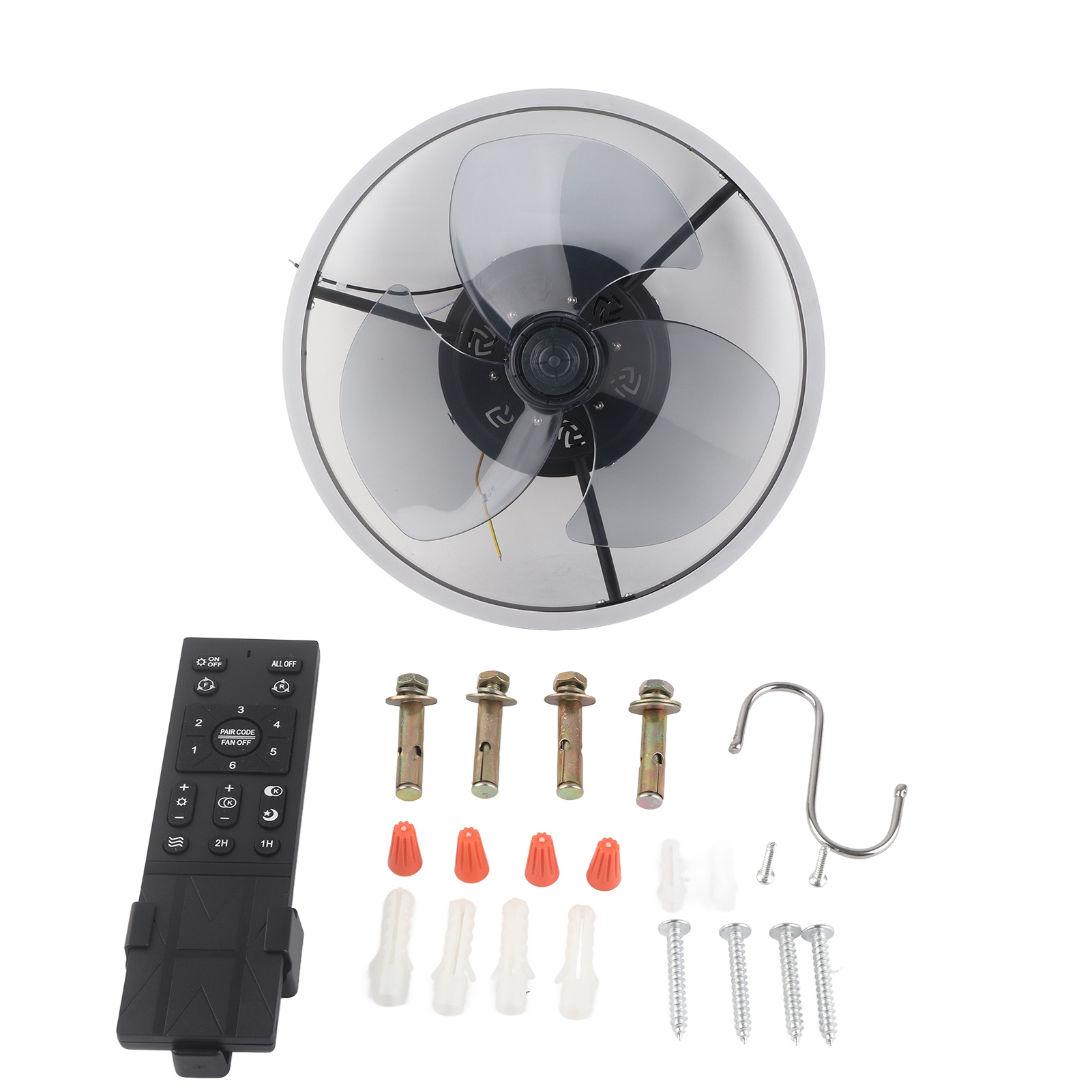 Deckenventilator Mit 3-farbiger Led-beleuchtung, 6 Geschwindigkeitsstufen Und Fernbedienung, Ideal Für Das Wohnzimmer (110 V).