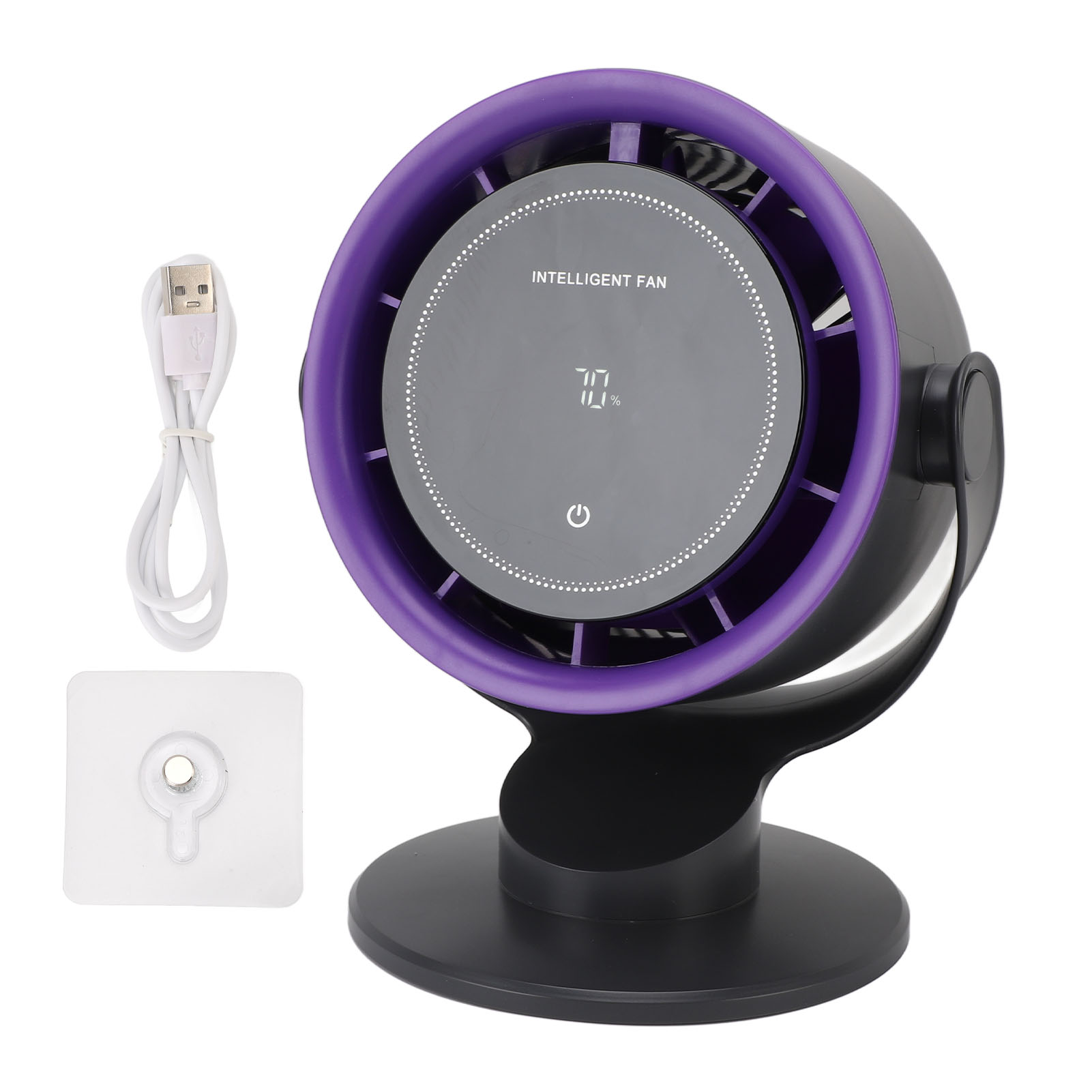 Tragbarer, Leiser, Per Usb Aufladbarer Und Batteriebetriebener Tischventilator. Kompakte Größe, 100 Geschwindigkeitsstufen, Digitalanzeige. Ideal Für Büro, Zuhause Oder Camping.