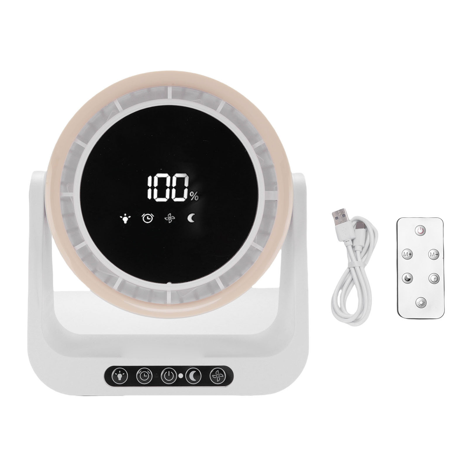 Tischventilator Mit Digitaler Led-anzeige, 15 Cm (6 Zoll) Großer, Persönlicher Wandventilator Für Zuhause Und Büro, 5 Geschwindigkeitsstufen