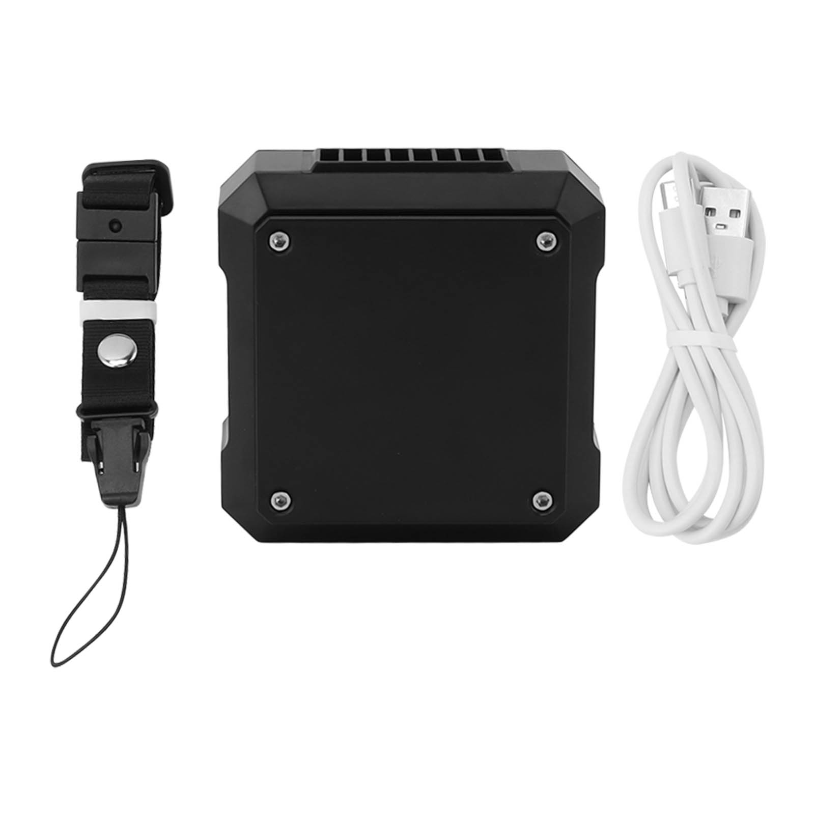 Wiederaufladbarer Gürtelventilator Über Usb, 4000 Mah Akku, 3 Geschwindigkeitsstufen, Weißes Licht, Abs-gehäuse, Ideal Für Camping Und Abenteuerreisen.