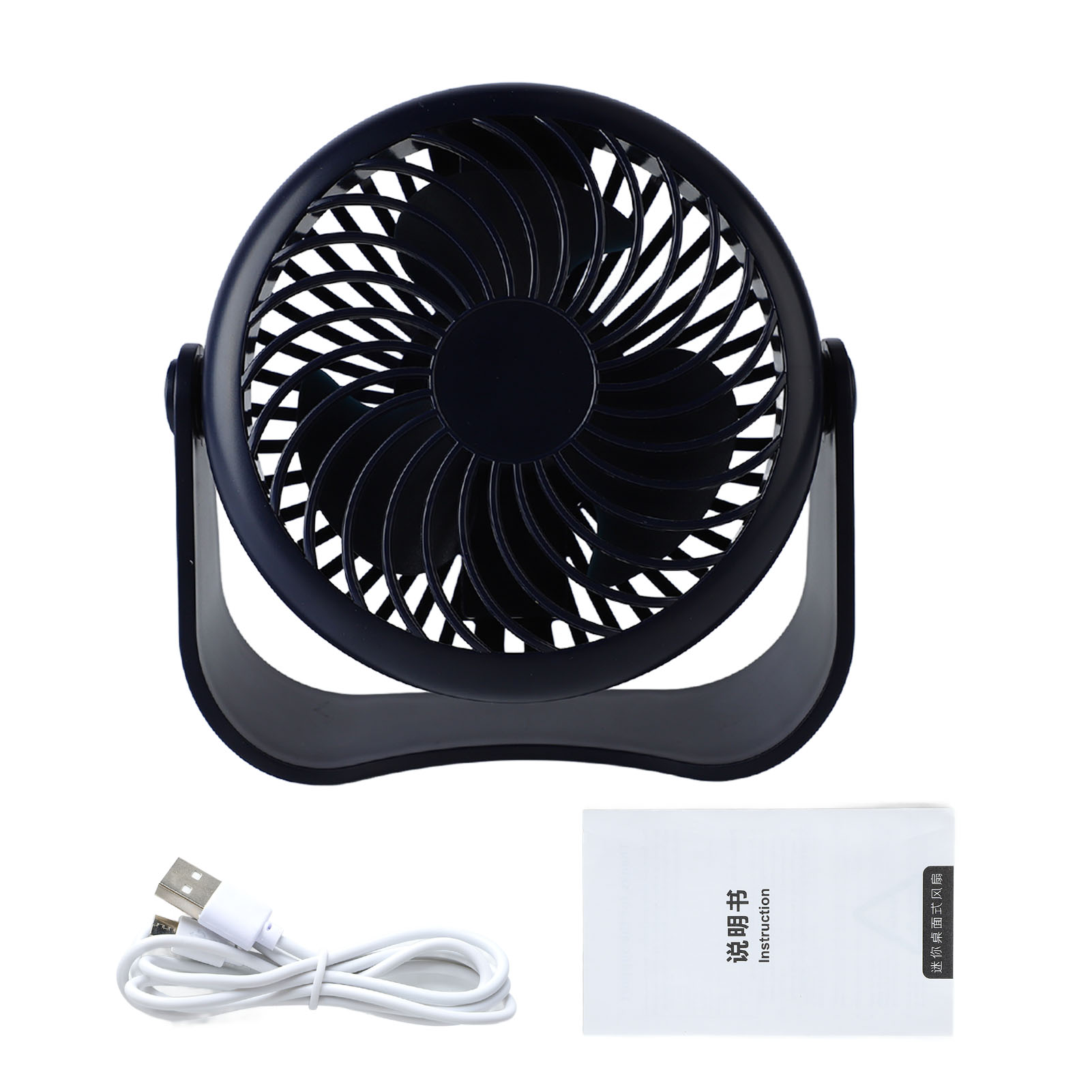 Kleiner, Leiser 3-stufiger Tischventilator Mit Wiederaufladbarem Mini-usb-anschluss Für Den Sommer, Ideal Für Zuhause Und Schlafzimmer.
