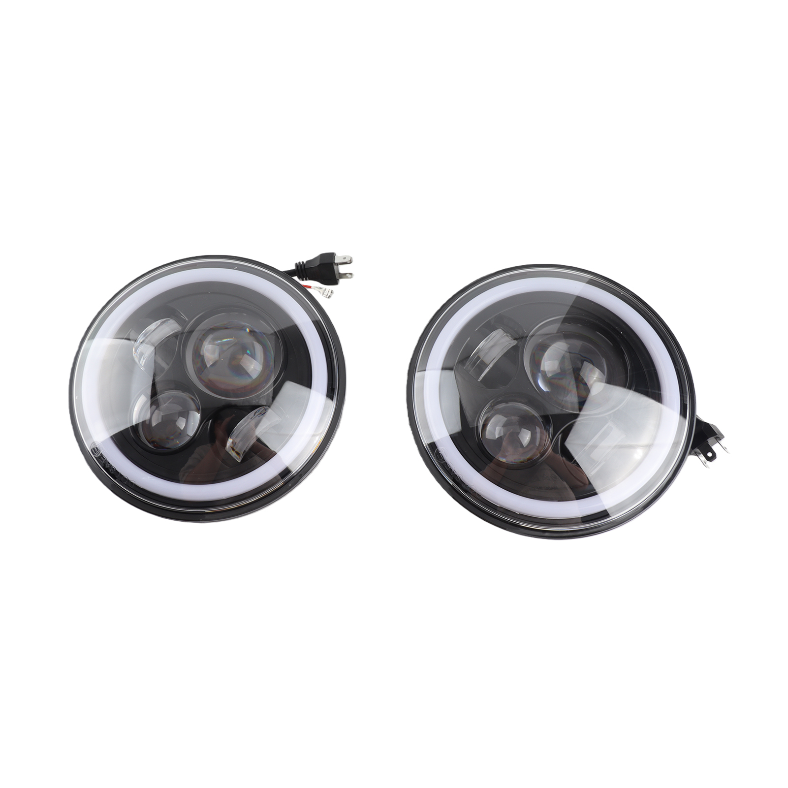 7-zoll-led-motorradscheinwerfer, Wasserdicht, 3 Leuchtmodi, 3000 K Bis 6000 K, H4-lampe (doe-eye-typ)