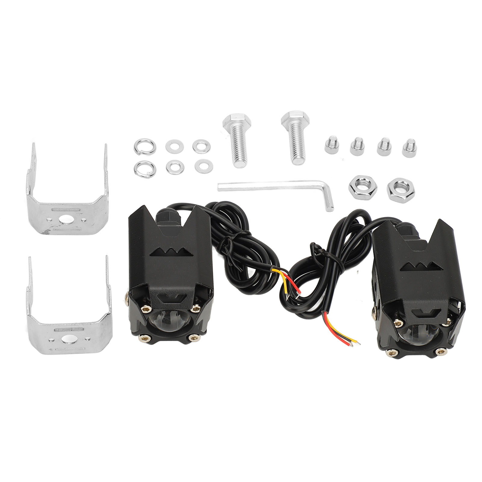 Paar Led-motorradscheinwerfer, 10 W, Fern-/abblendlicht, Weißes/gelbes Zusatzlicht, Ip68 Wasserdicht.