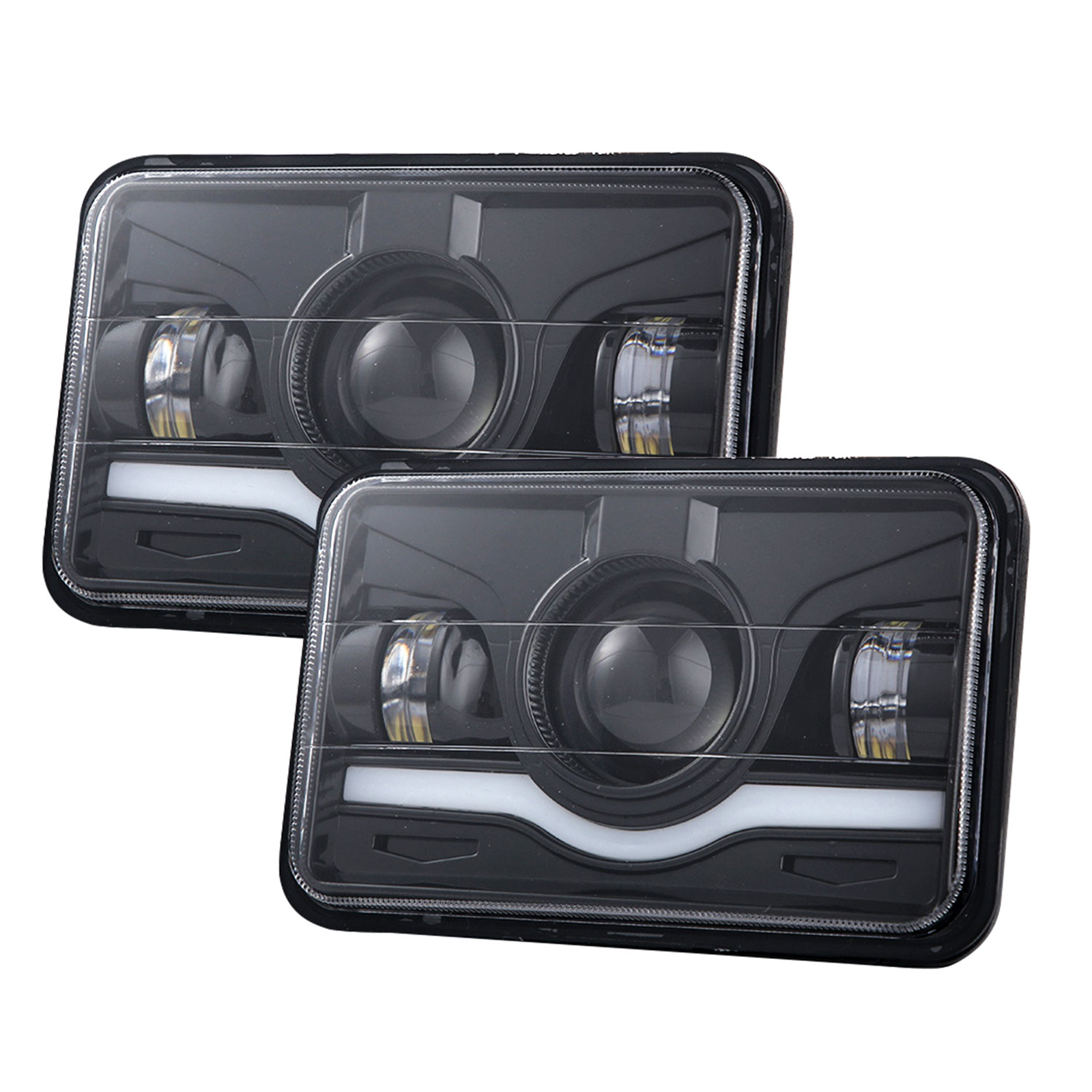 Led-scheinwerfer, 4x6 Zoll, 5 Zoll Rechteckige Scheinwerfer Mit Fern-/abblendlicht Und Tagfahrlicht (drl) Als Ersatz Für Peterbilt, Kenworth, Freightliner, Ford Probe Und Oldsmobile Cutlass