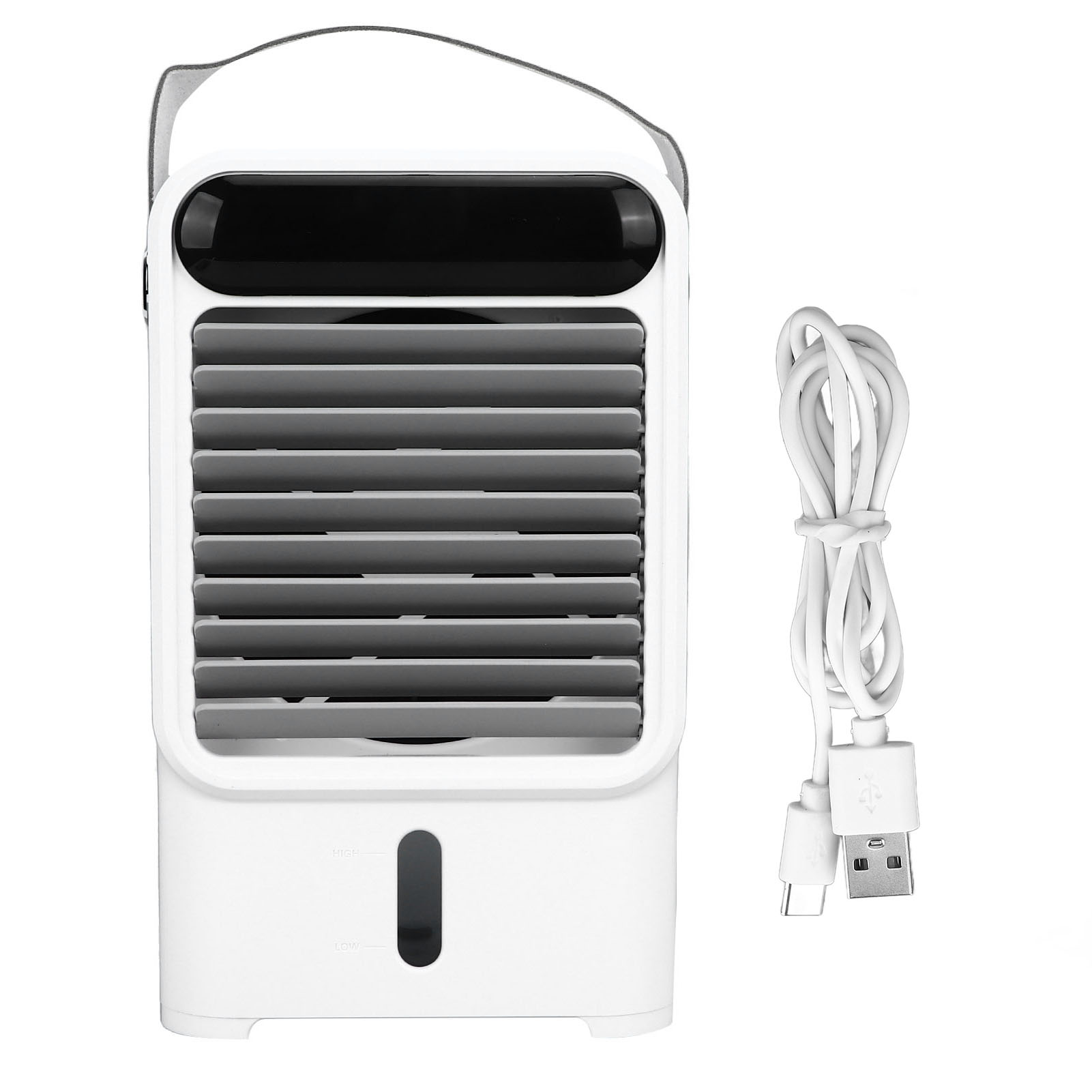 500-ml-luftbefeuchter-ventilator, 6 W 2 A 5 V Usb-stromversorgung, Drei Einstellbare Luftkühlungsstufen, Ausziehbares Design, Fensterlose Klimaanlage