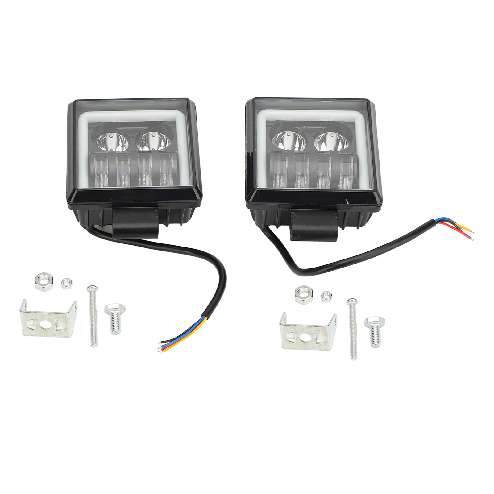 Quadratischer Led-scheinwerfer, 3000 Lm Hohe Helligkeit, Ip67 Wasserdicht, Breiter Und Fokussierter Frontstrahl, Für Autos Und Motorräder