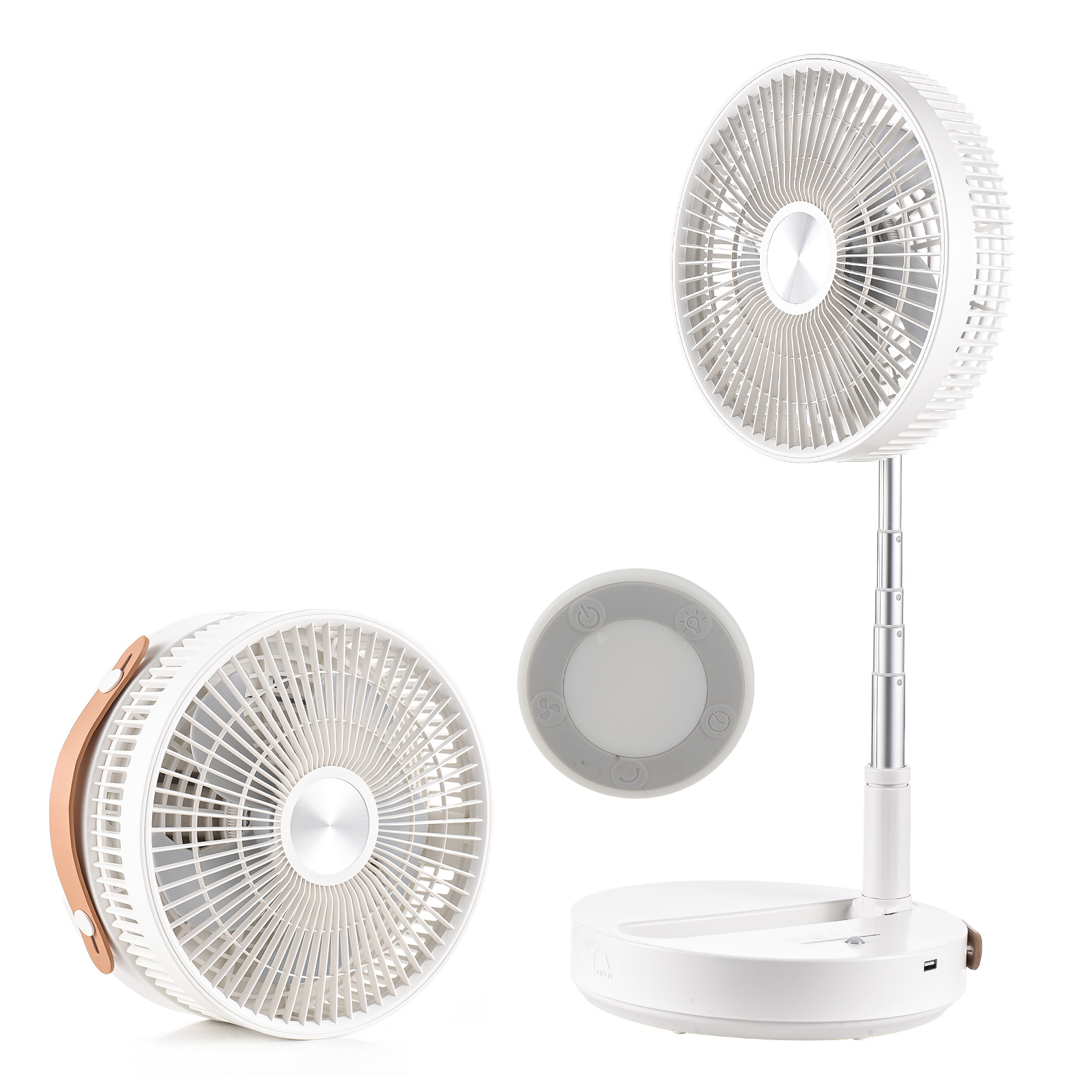 Tragbarer, Faltbarer Und Oszillierender Standventilator, Teleskopierbar, Mit 4 Geschwindigkeitsstufen, Timer, 180°-drehrichtungsumkehr, 10800 Mah Akku, Usb-c-ladeanschluss, Fernbedienung Und Leisem Be