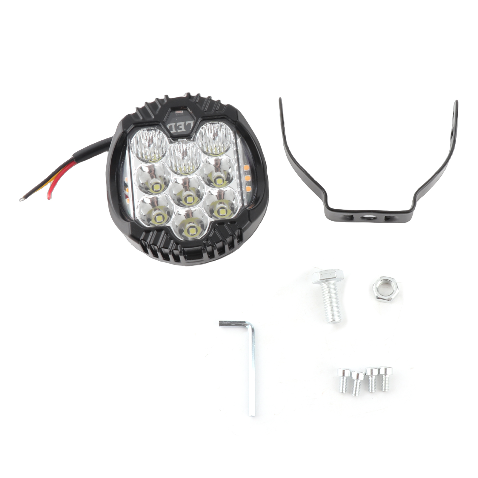 7,6 Cm (3 Zoll) Led-scheinwerfer 75 W 15.000 Lm, Kombinierter Spot-/flutlichtstrahl, Nebelscheinwerfer, Ip67 Wasserdicht, Dauerlicht Weiß/gelb, Blinklicht Gelb.