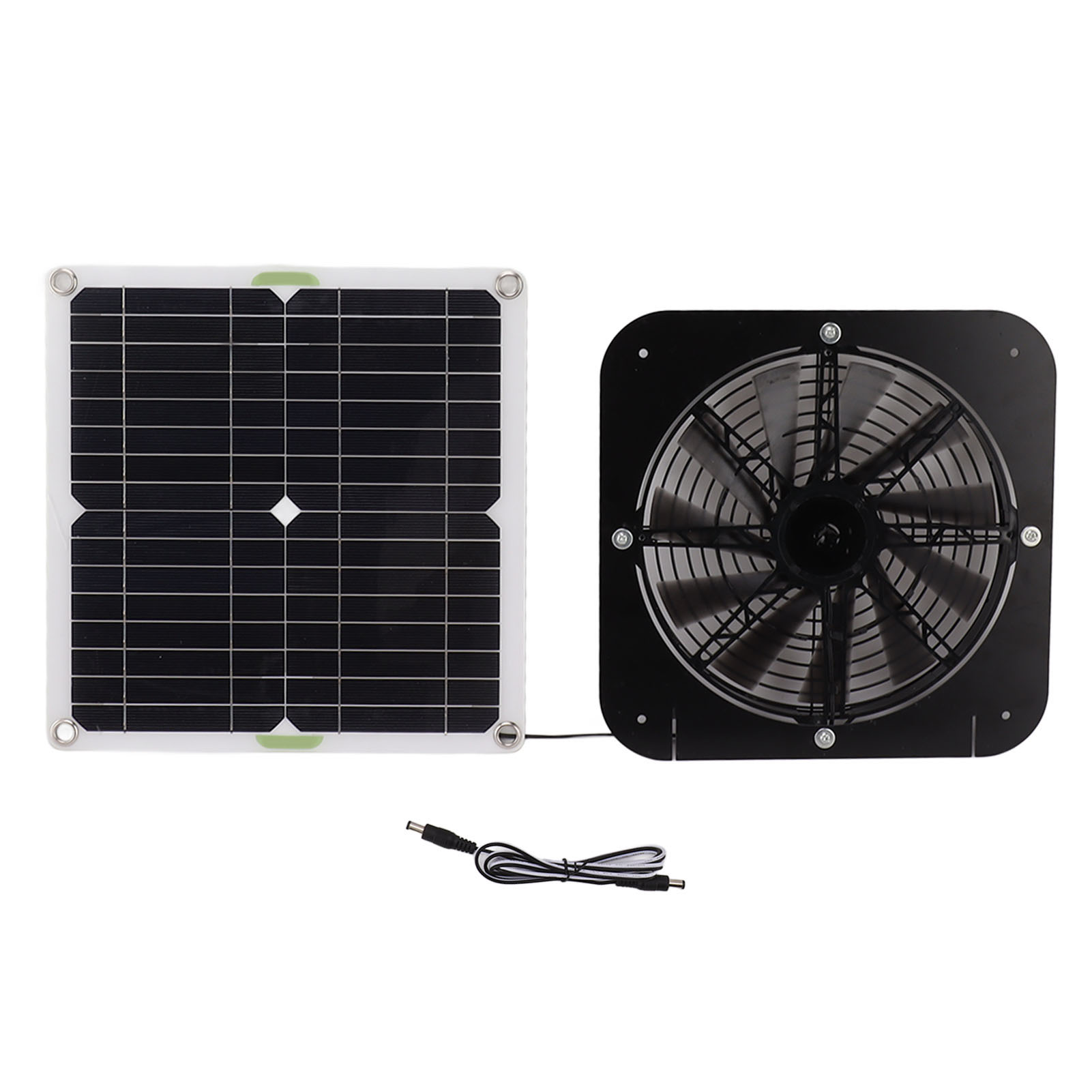Runder 13,5-zoll-solarventilator (34,3 Cm) Mit 100 W Leistung Und Integriertem Solarpanel, Ideal Für Gewächshäuser, Hühnerställe Oder Hundezwinger.