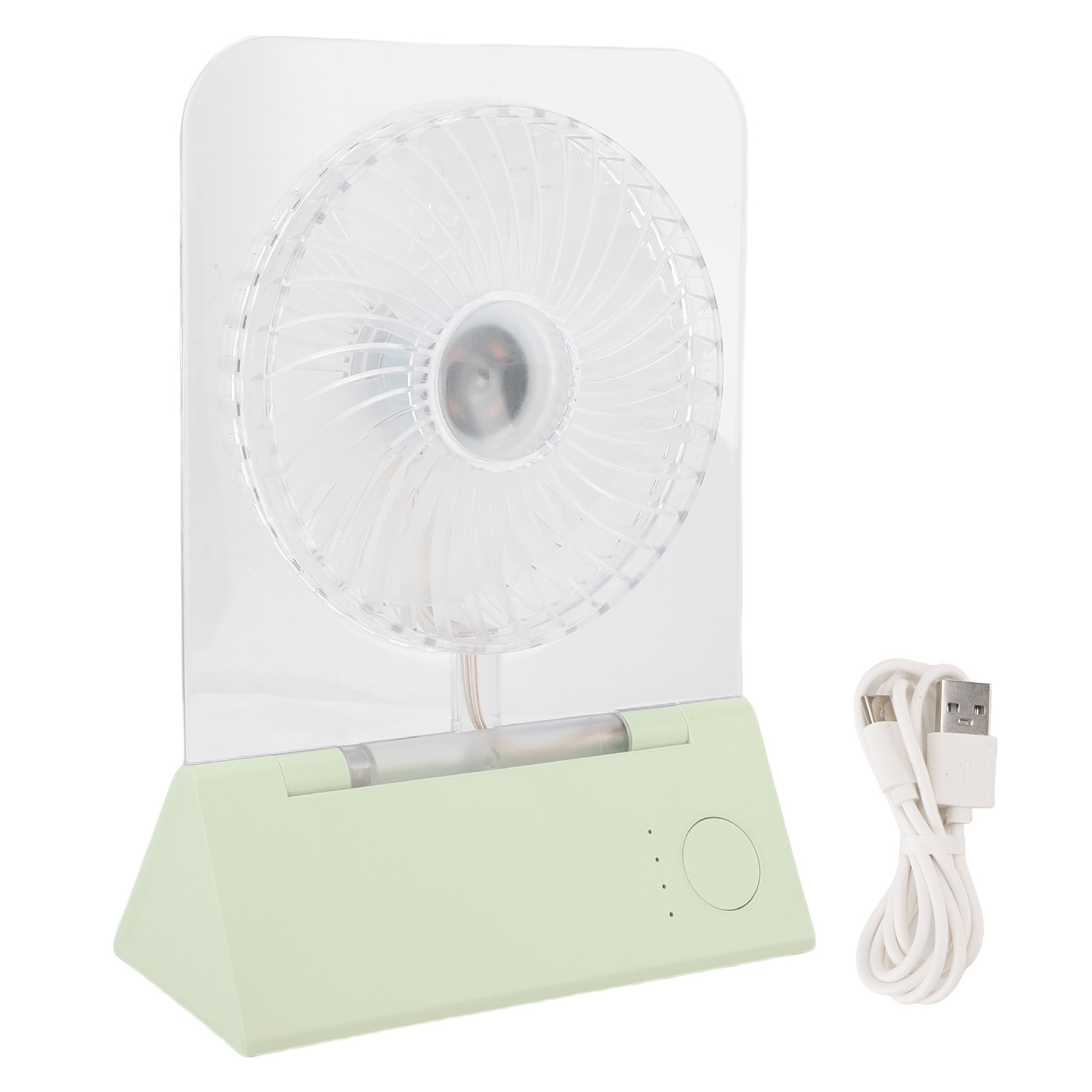 Transparenter, Magnetischer, Wandmontierbarer, Faltbarer Und Farbenfroher Tischventilator Mit 4 Geschwindigkeitsstufen, Leisem Betrieb Und Ideal Für Zuhause Und Camping. Transparentgrün.