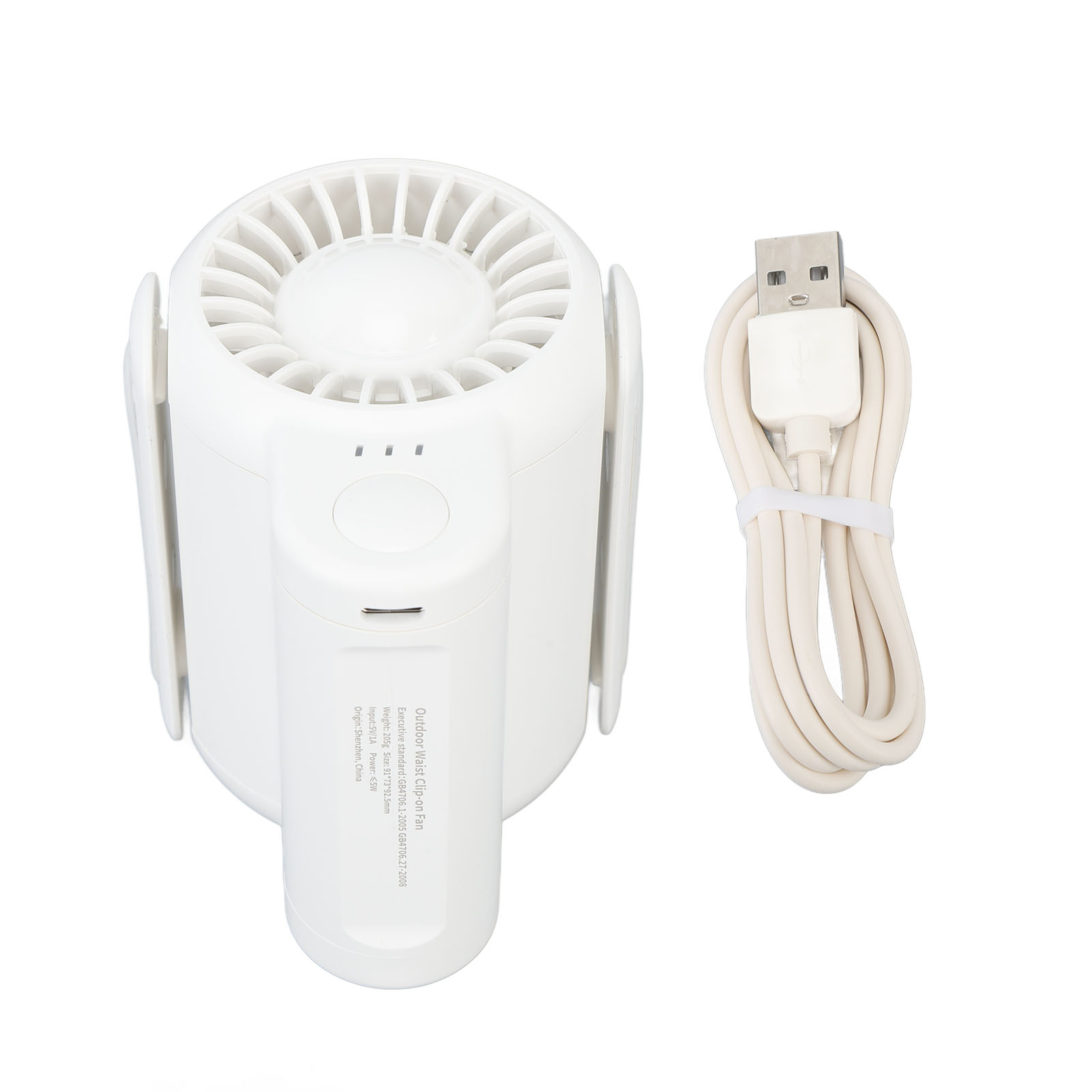 Tragbarer Und Leistungsstarker Gürtelventilator, 4500 Mah, Große Kapazität, Einstellbare Geschwindigkeit, Ideal Für Reisen Und Angeln.