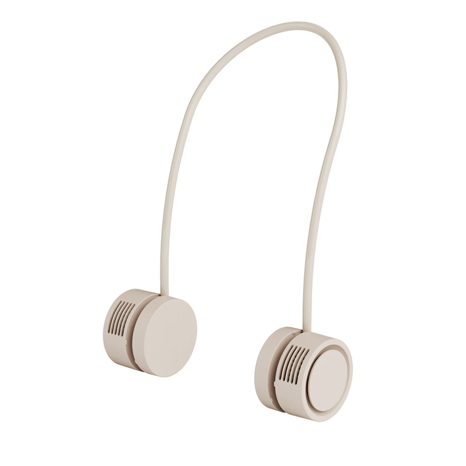 Tragbarer, Per Usb Aufladbarer Mini-nackenventilator Ohne Rotorblätter Mit Aromatherapiefunktion Für Den Außenbereich – Aprikose