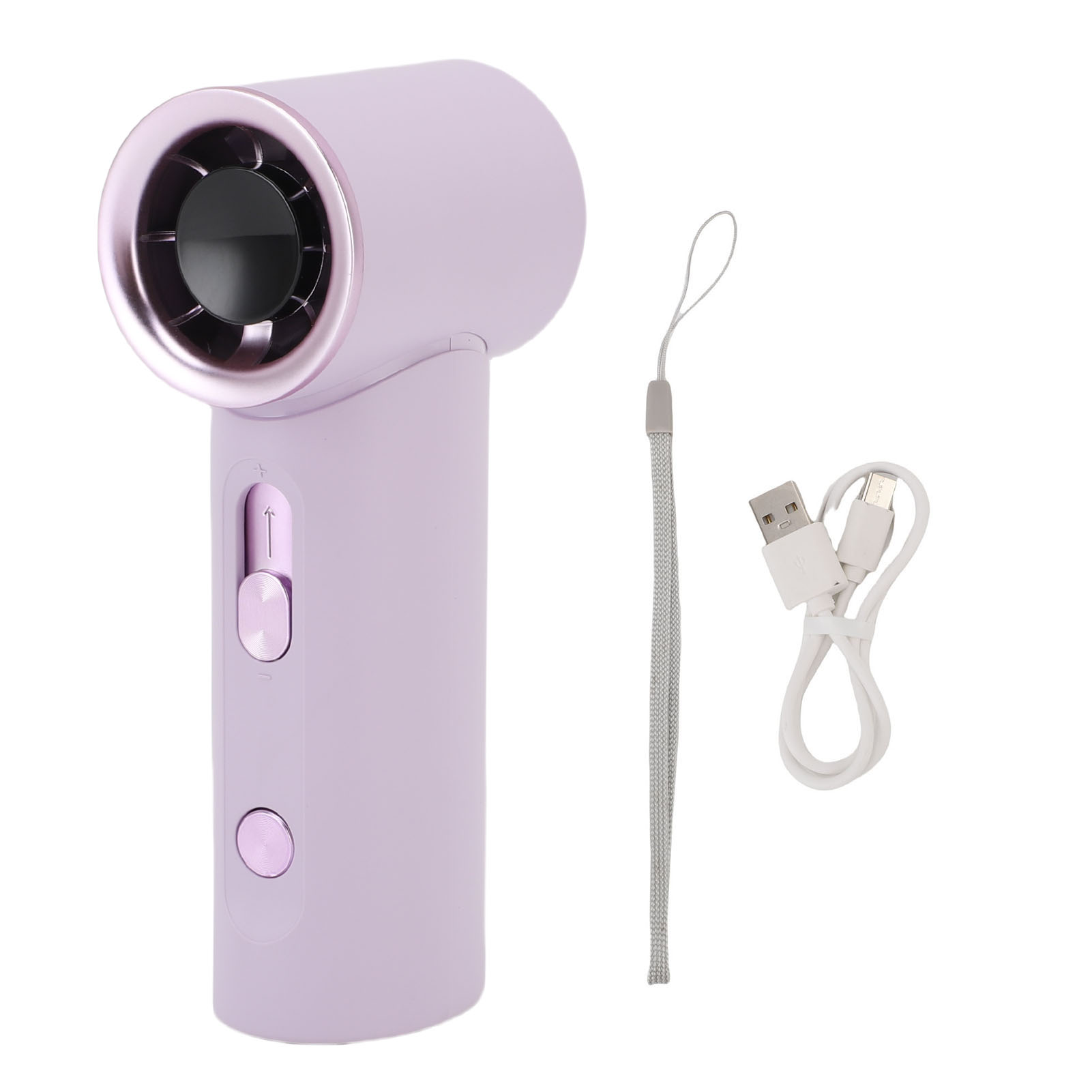 Tragbarer Handventilator, 100 Stufenlos Einstellbare Geschwindigkeitsstufen, Leise, Wiederaufladbar, Digitalanzeige, Mini-hochgeschwindigkeits-taschenventilator Für Reisen Und Strand, Lila