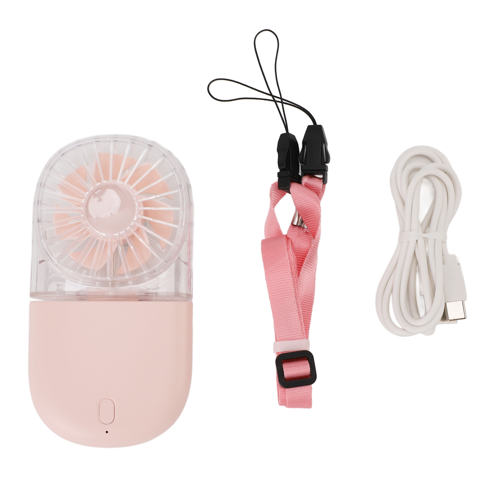 Tragbarer, Faltbarer Ventilator Mit 5 Geschwindigkeitsstufen, Leise Und Multifunktional, Ideal Für Reisen, Camping Und Outdoor-aktivitäten (rosa).